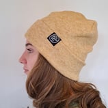 Strick senfgelb mit Umschlag