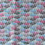 Fächerpink/blau/braun