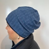 Fischgrat blau gross