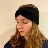 Streifenjersey gedreht schwarz