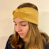 Waffeljersey gedreht gelb