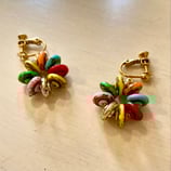 エスニックカラーラウンドイヤリング