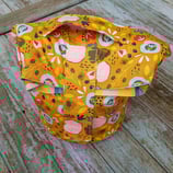 Sac pochette isotherme jaune fleuri