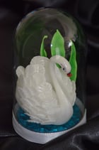 Schwan im Glas klein weiss