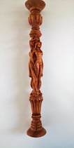 Baluster aus Holz Tischbeine Kapitel Kerzenhalter Blumenhalter "Zwei Frauen"