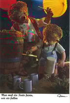 Mecki Ansichtskarte - Man muss die Feste feiern, wie sie fallen