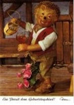 Mecki Ansichtskarte - Ein Prosit dem Geburtstagskind