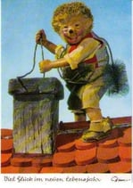 Mecki Ansichtskarte - Viel Glück im neuen Lebensjahr