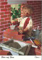 Mecki Ansichtskarte - Stein auf Stein