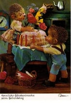 Mecki Ansichtskarte - Herzliche Glückwünsche zum Geburtstag