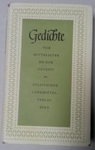 Gedichte vom Mittelalter bis zur Neuzeit