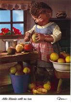 Mecki Ansichtskarte - Alle Hände voll zu tun