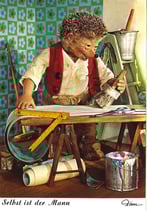 Mecki Ansichtskarte - Selbst ist der Mann