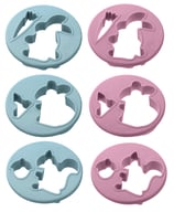 Ausstecher Tiere mit ihrer Nahrung (3-er Set)