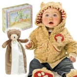 くまのもこもこコートと安心毛布ミニ2点ギフトセット