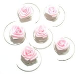 Haarspirale mit Rose gross rosa
