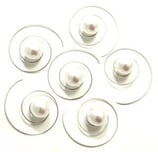 Haarspirale mit Perle 8mm weiss
