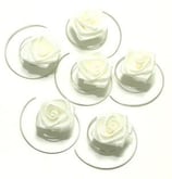 Haarspirale mit Rose gross creme