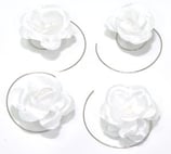 Haarspirale mit Blüte weiss und Perle