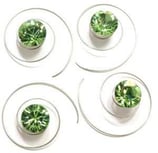Haarspirale mit Swarovski-Elements peridot gross
