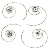 Haarspirale mit Swarovski-Elements kristall klein