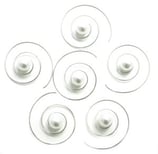 Haarspirale mit Perle 6mm weiss