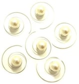 Haarspirale mit Perle 8mm creme