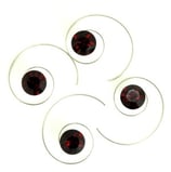 Haarspirale mit Swarovski-Elements dunkel-rot gross