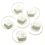 Haarspirale mit Rose gross weiss