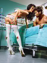 Weisse Strapsstrümpfe 00363