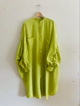 テンセル素材お袖たっぽりワンピース