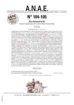 ANAE N° 104/105 - Psychomotricité