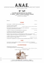 ANAE N°169 - L’échelle de Wechsler pour les enfants - 5e édition - (WISC-V) dans la pratique clinique