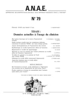 ANAE N° 79 - TDAH : Données actuelles à l’usage du clinicien