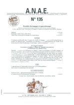 ANAE N° 135 - Troubles du langage et Apprentissages