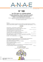 ANAE N° 188 - Les TSA dans un contexte global.