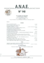 ANAE N° 140 - Les troubles de l'attention