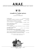 ANAE N°  73 - Actualité de l’enfant précoce coordonné par O. Revol et P. Fourneret