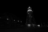 Port Adelaide Lighthouse BW -night