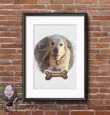 Paw Print Watercolour Print