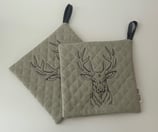 Topflappen Reh schilf