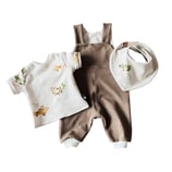 Set Latzhose/Shirt/Lätzchen Gr. 56 (01)