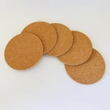 90ｍｍ径　丸コースターサイズ　MDF材コルクベースプレート