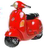 Spardose Motorroller rot