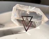 SACRED TRIANGLE Kette Dreieck Mondstein Anhänger