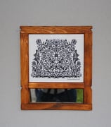 Scherenschnitt Blumen in Altholzrahmen