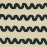 Teddy Jacquard écru vagues vertes