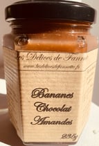 Bananes, chocolat, amandes