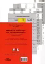 DürckheimRegister SARTORIUS OHNE §§ Verwaltungs- und Verfassungsgesetze Nr. 1880