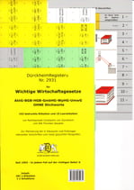 Wichtige Wirtschaftsgesetze OHNE Stichworte DürckheimRegister Nr. 2931